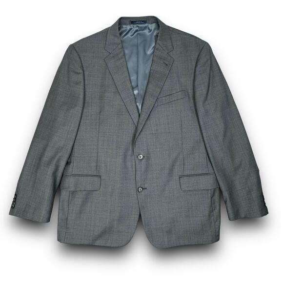 Joseph Abboud Mens 100% Wool Suit Jacket Coat Blazer Gray Made in USA Size 46R - Picture 1 of 11